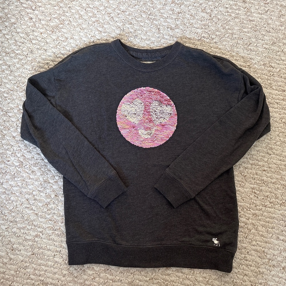 😊 Abercrombie kids flip sequin sweatshirt